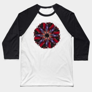 dead bat mandala Baseball T-Shirt